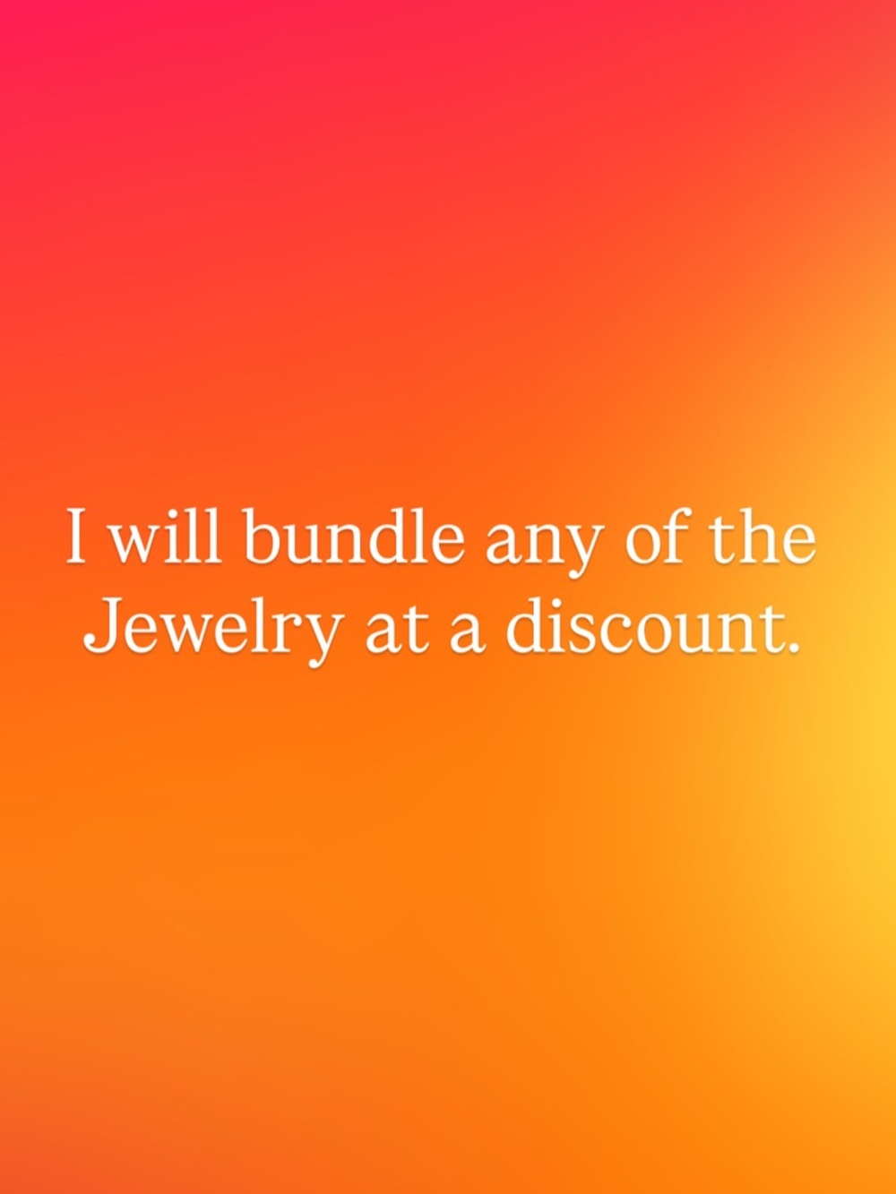 Gradient Text Jewelry Offer - Orange and Pink